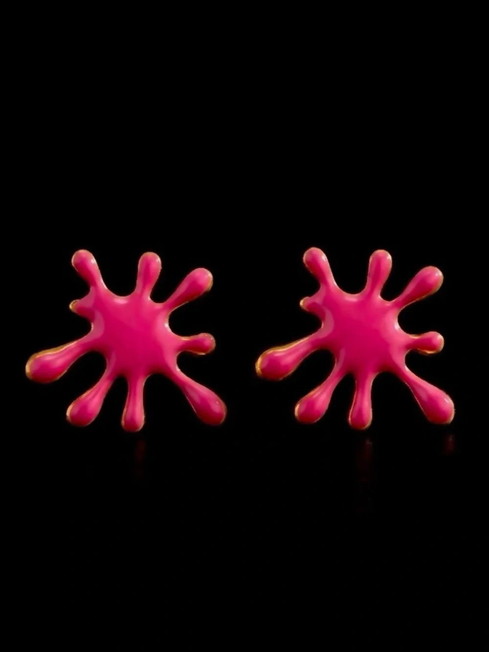“Pink Paint Splatter” Fireworks Explosion Abstract Artsy Neon Droplet Rave Studs